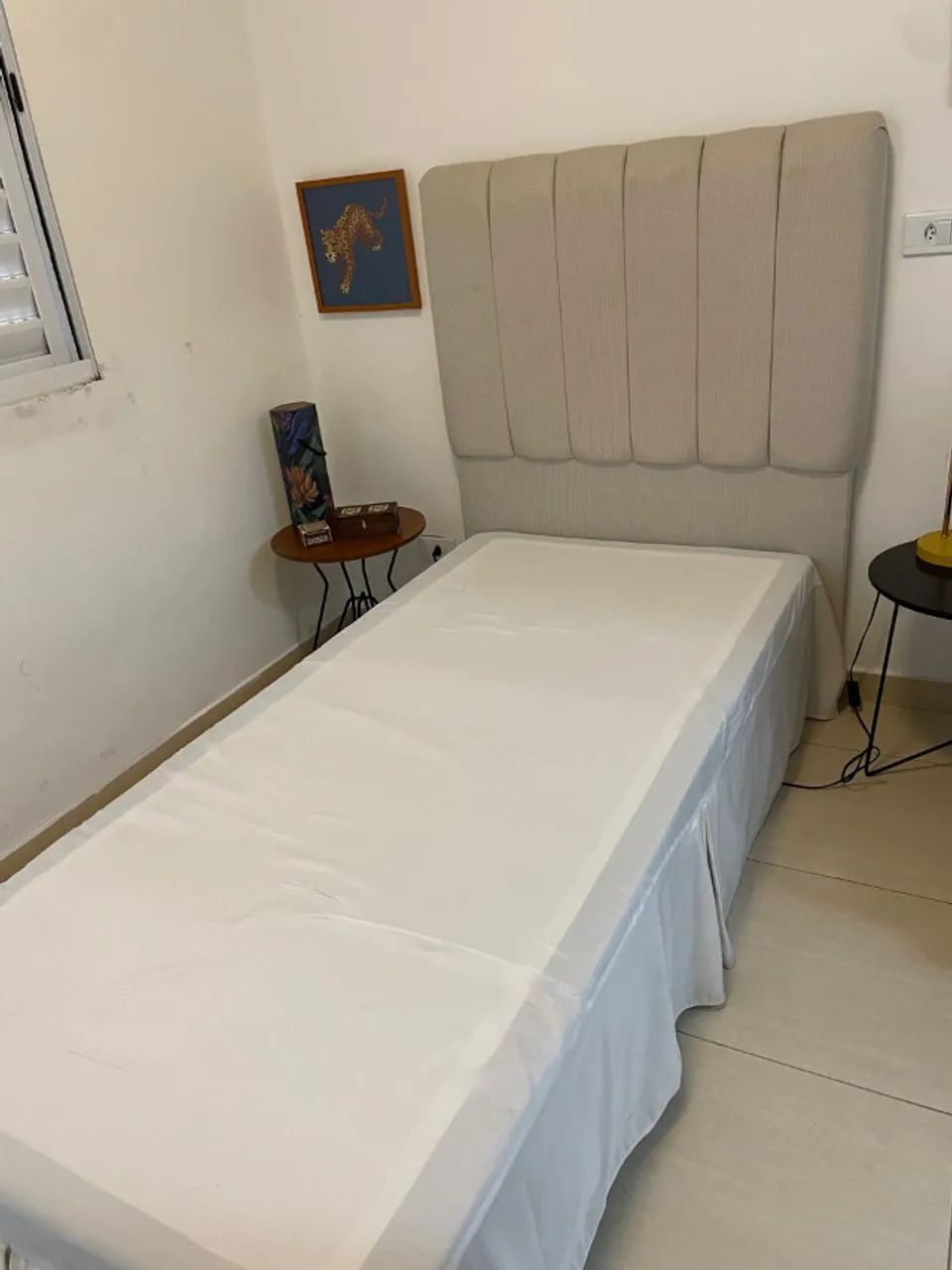 Cama box (base) com cabeceira almofadada - seminovo - Foto 2