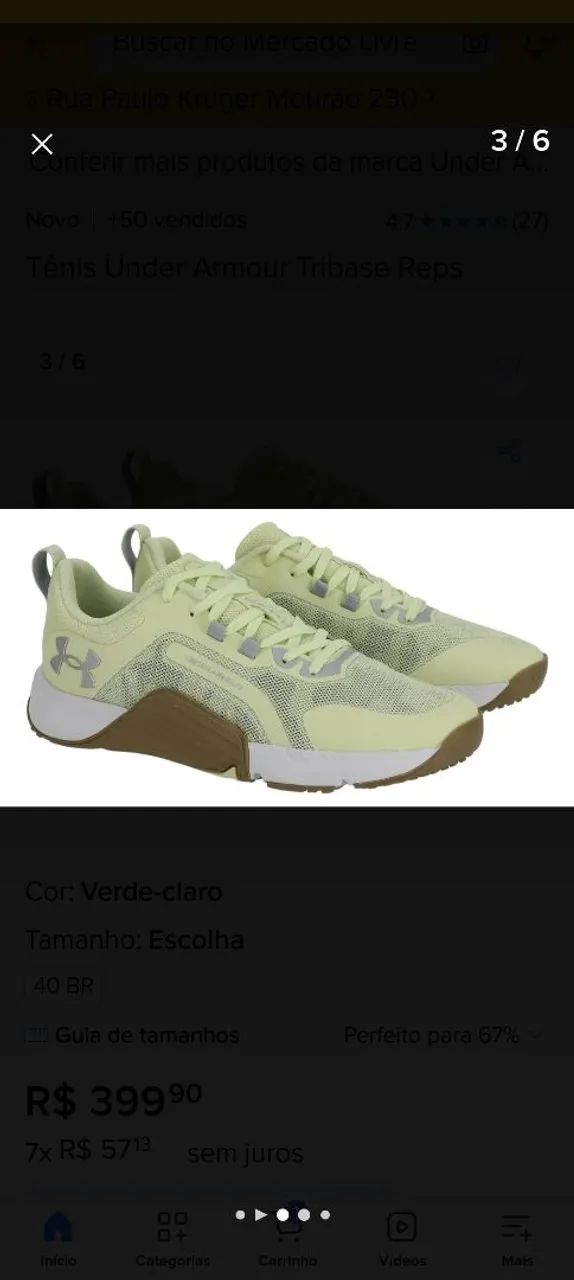 Tênis  esportivo 
