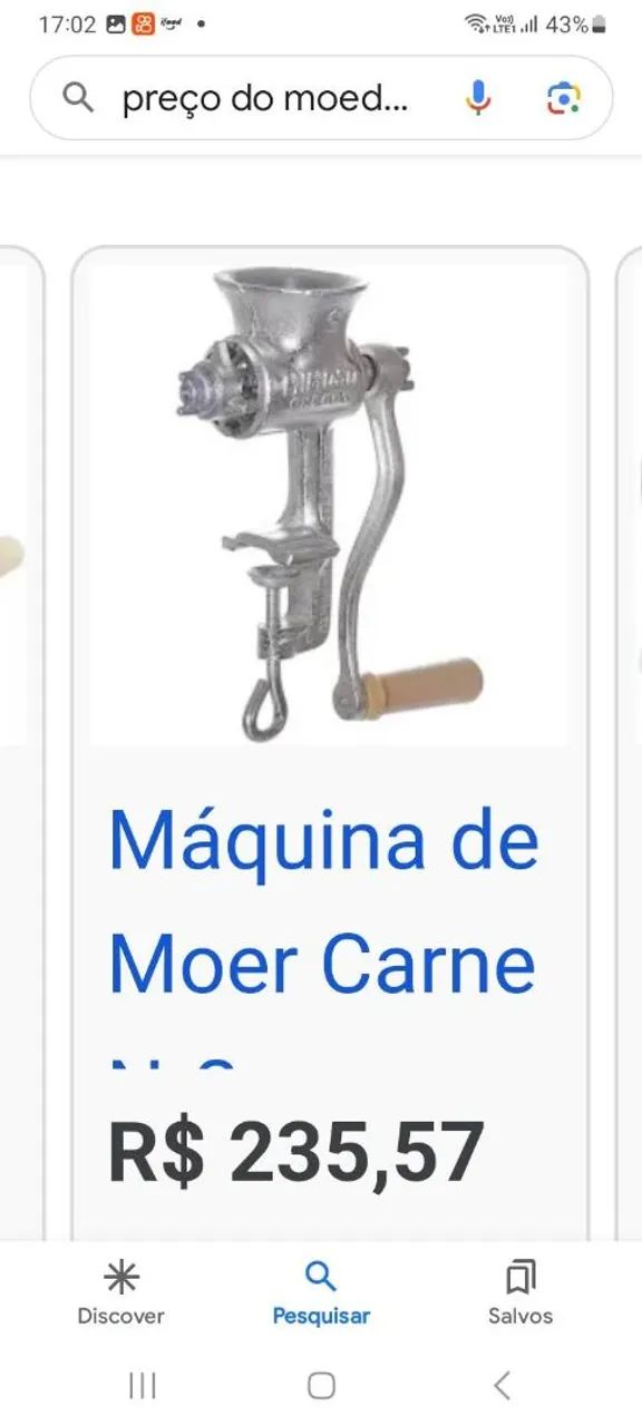 Moedor de carne ferro fundido.  - Foto 5