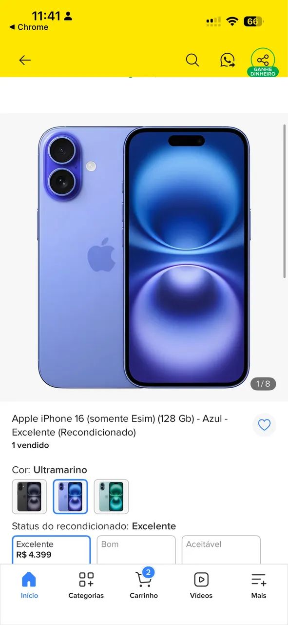 iPhone 16 128 Gb novo  - Foto 2