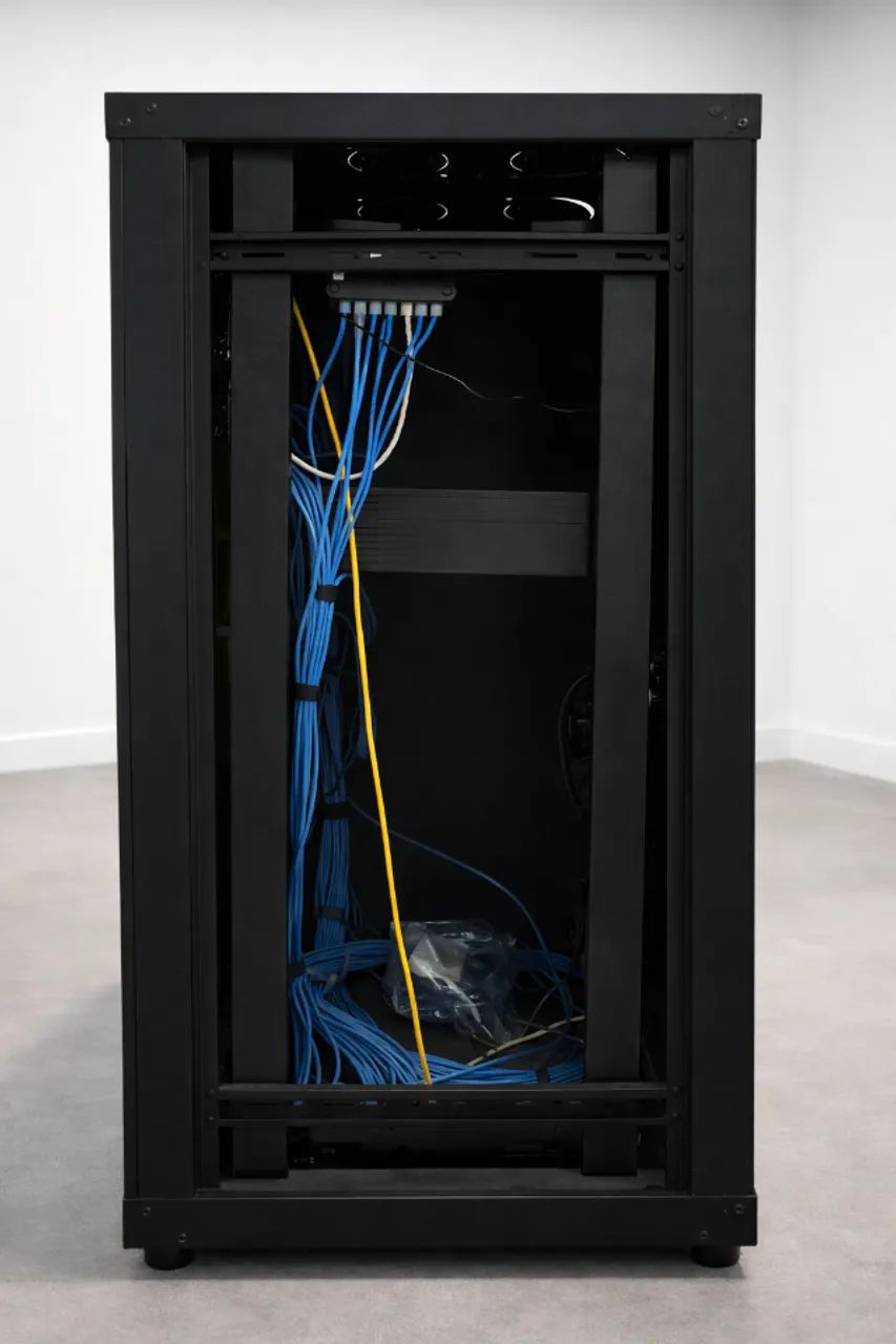 Rack de Piso 19? 1,25m Completo c/ Patch Panel + Switch Gigabit - Foto 3