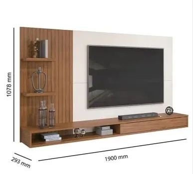 Painel para TV com Rack - 1,90m