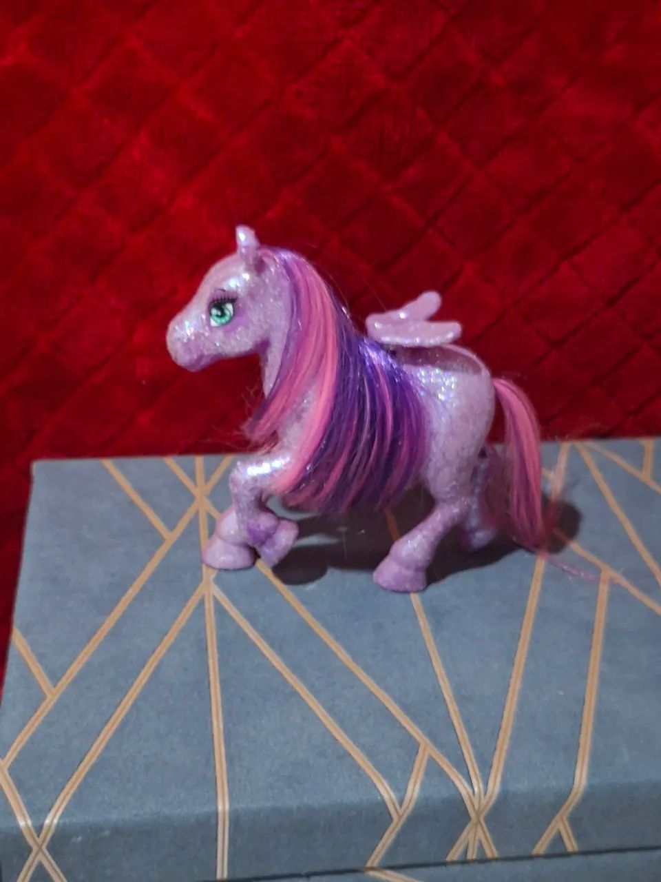 Poney roxo com gliter mattel.  - Foto 2