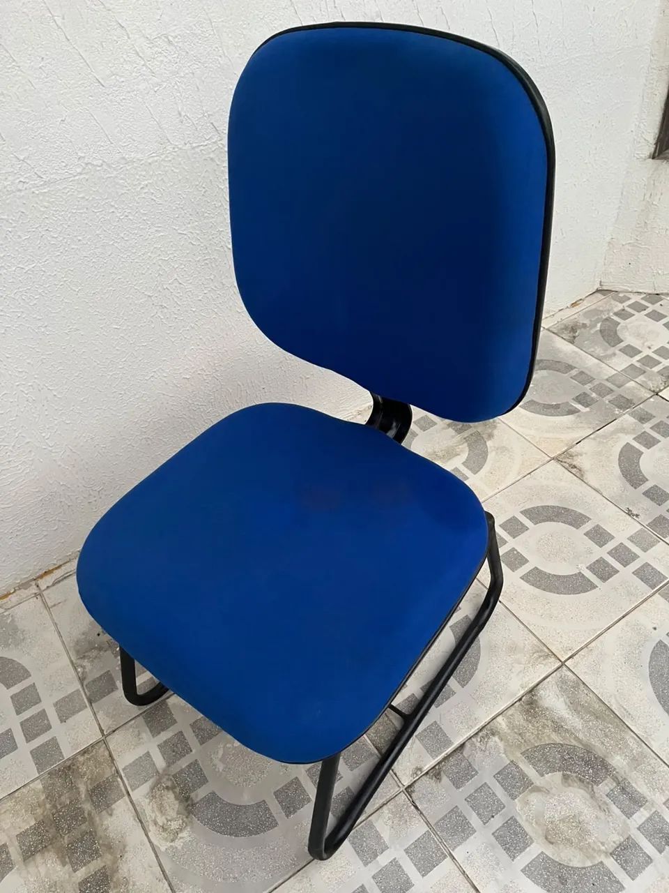 Cadeira fixa azul, para escritório  - Foto 2