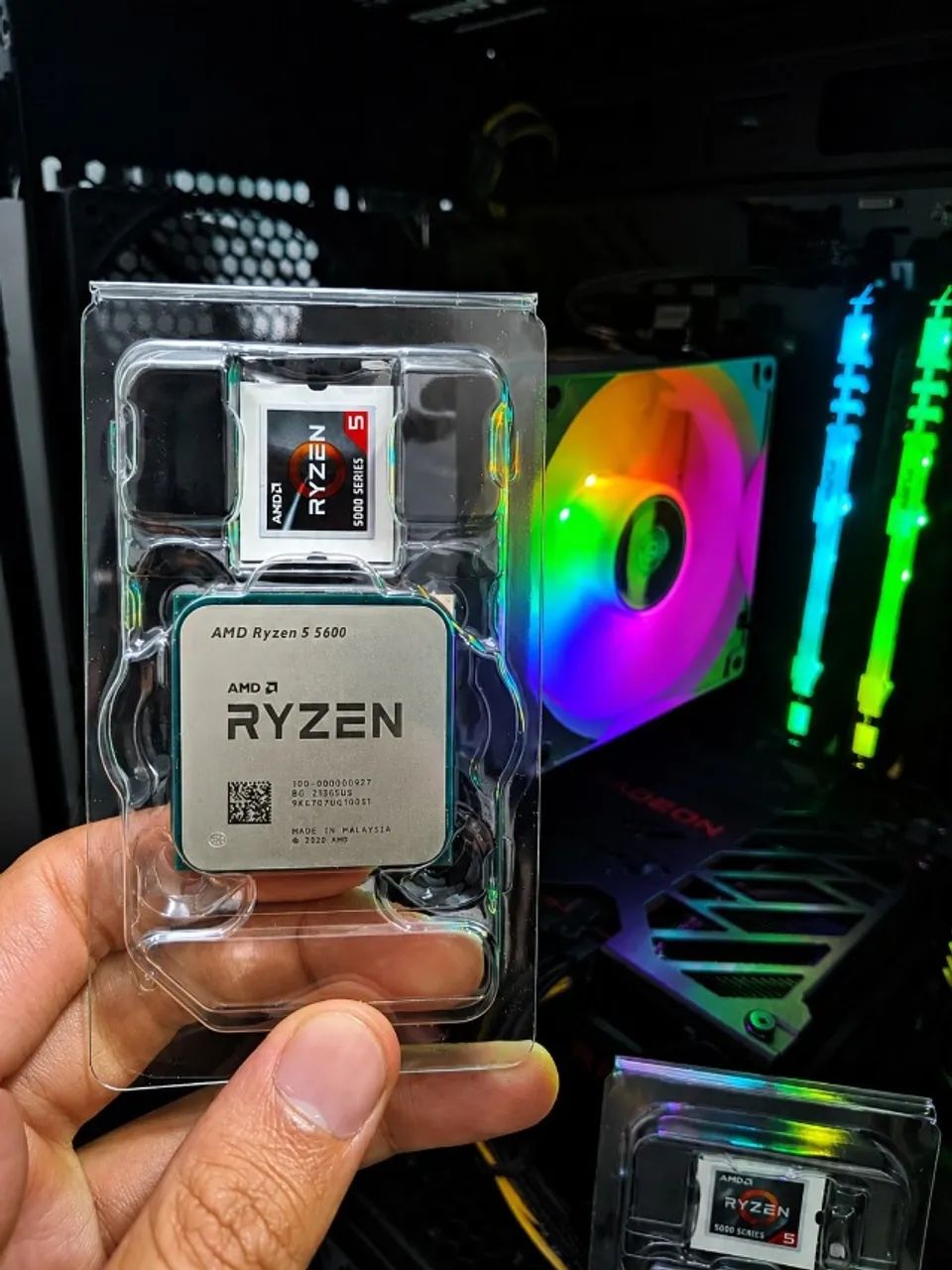 Ryzen 5 5600 AM4 AMD Processador 6 núcleos e 12 threads Cache L3 32MB PC gamer
