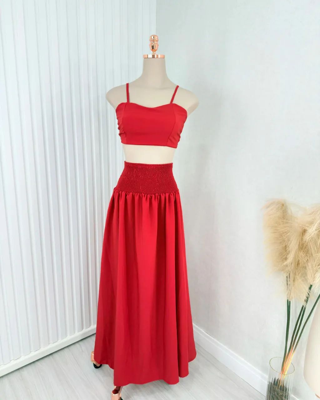 Conjunto longo vermelho NOVO
