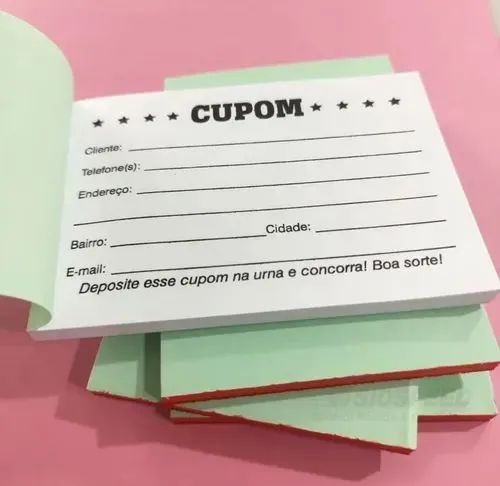 Bloquinhos de cupom para sorteio  - Foto 2