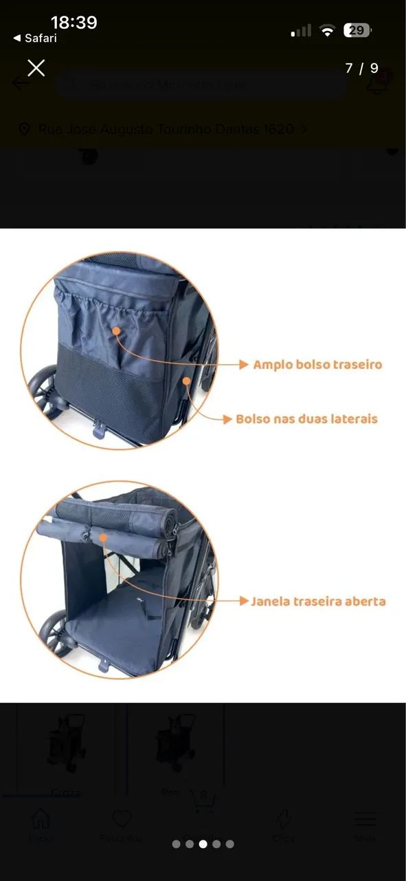 Carrinho para cachorro grande (NOVO) - Foto 4