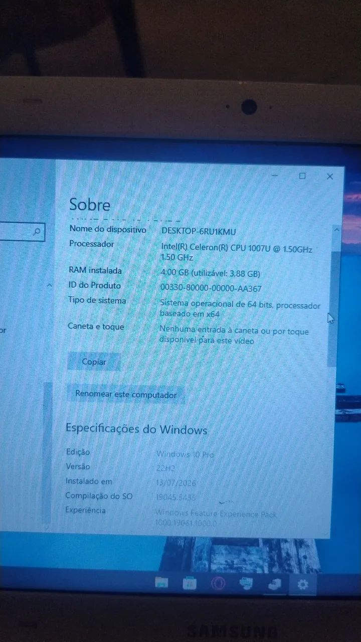 Notebook Samsung 465GB e 4G|RAM Com Windows 10 lite - Foto 3
