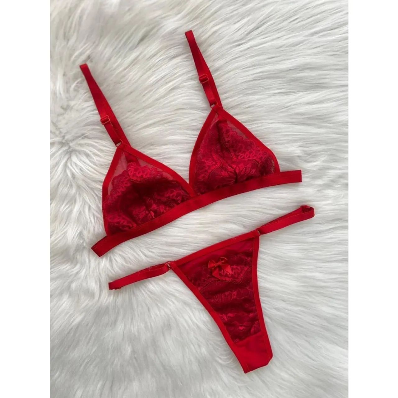 Kit Lingerie Vermelha TAM M
