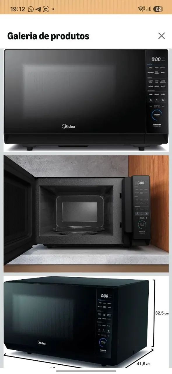 MICROONDAS MIDEA 35 LITROS PRETO - Foto 2