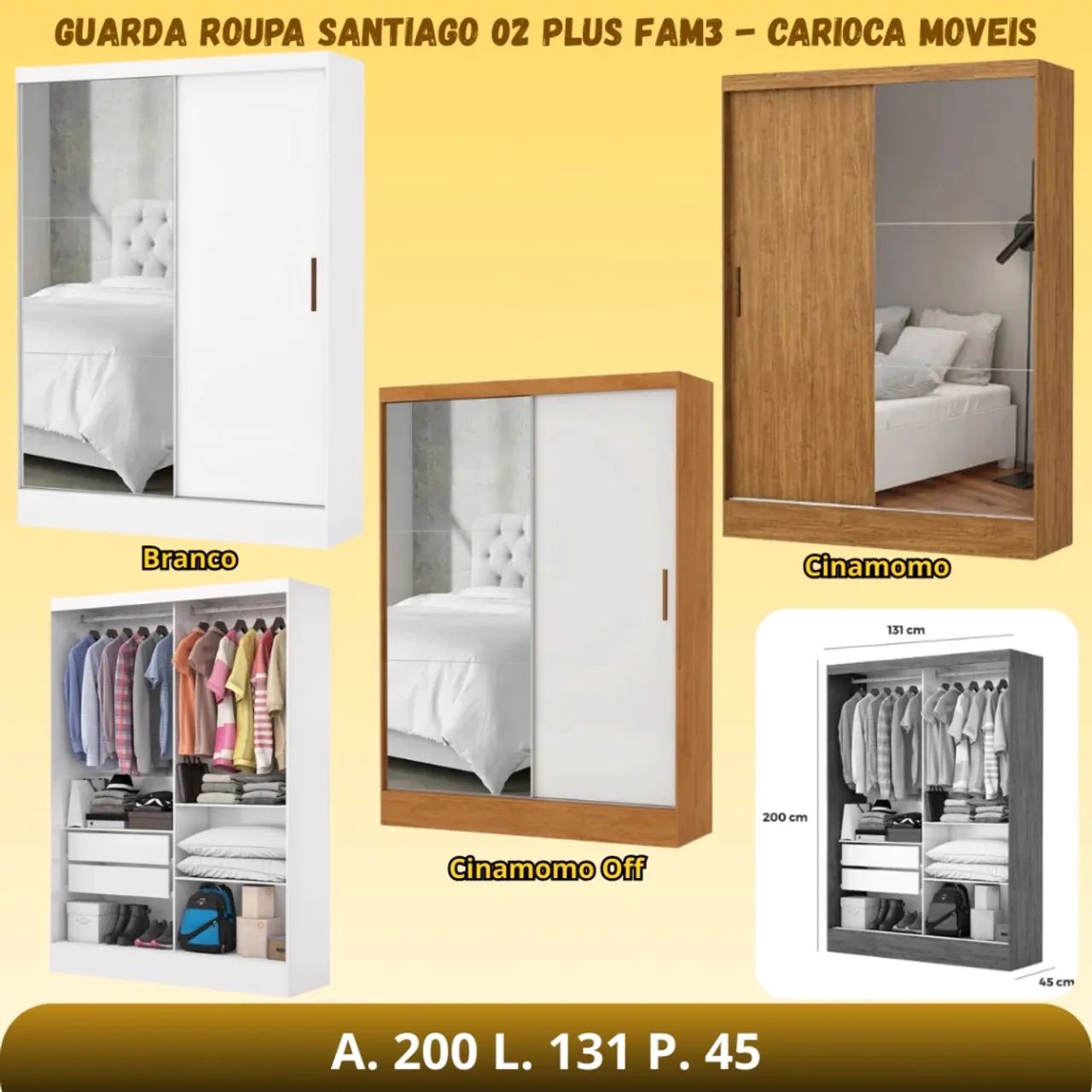 Guarda Roupa Solteira porta de correr 
