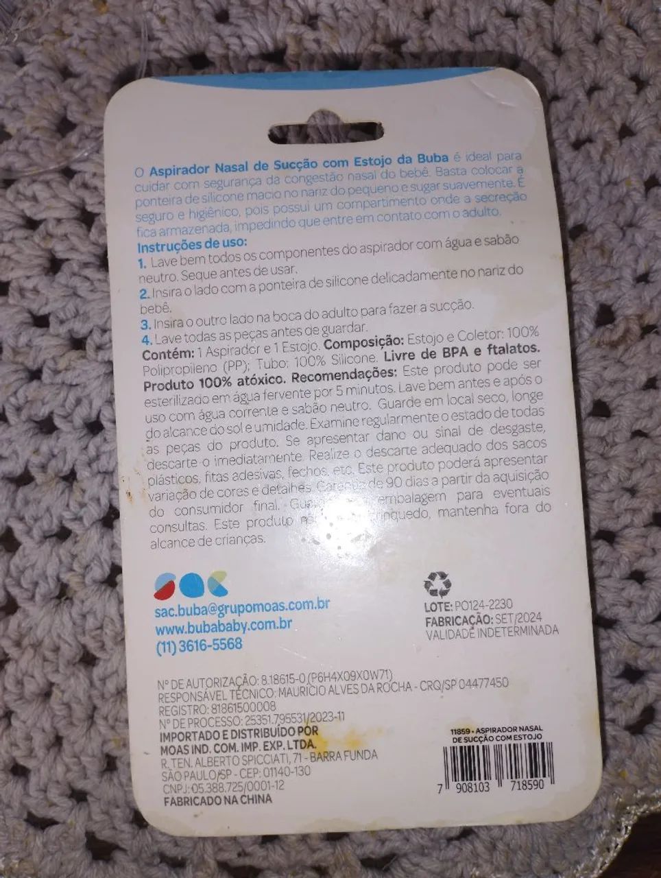 Aspirador nasal de sucção, com estojo  - Foto 2