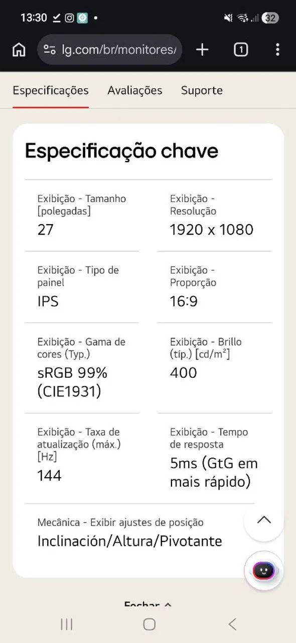 MONITOR GAME LG MBR 27GL650F-B - Foto 5