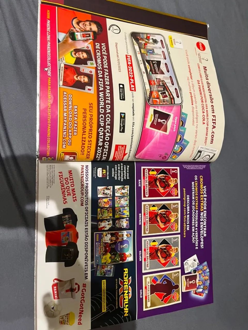 album da copa de 2022 dourado com 3 legends coladas - Foto 2
