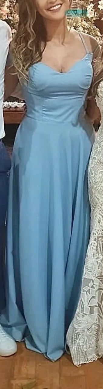 BAIXOU O PREÇO! Vestido longo azul elegante - para festa/formatura