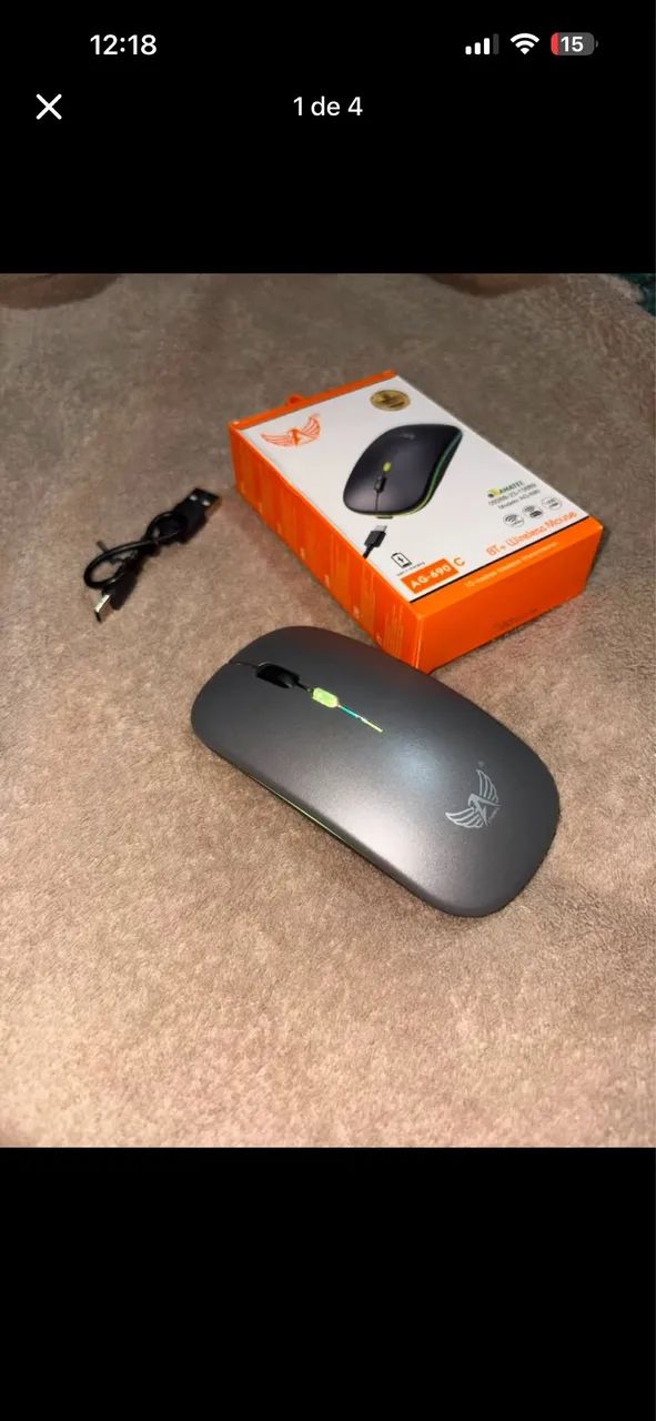 Mouse Sem Fio Bluetooth Recarregável Ltomex AG-690 - Foto 2