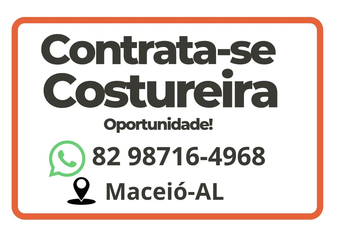 VAGA COSTUREIRA(O)
