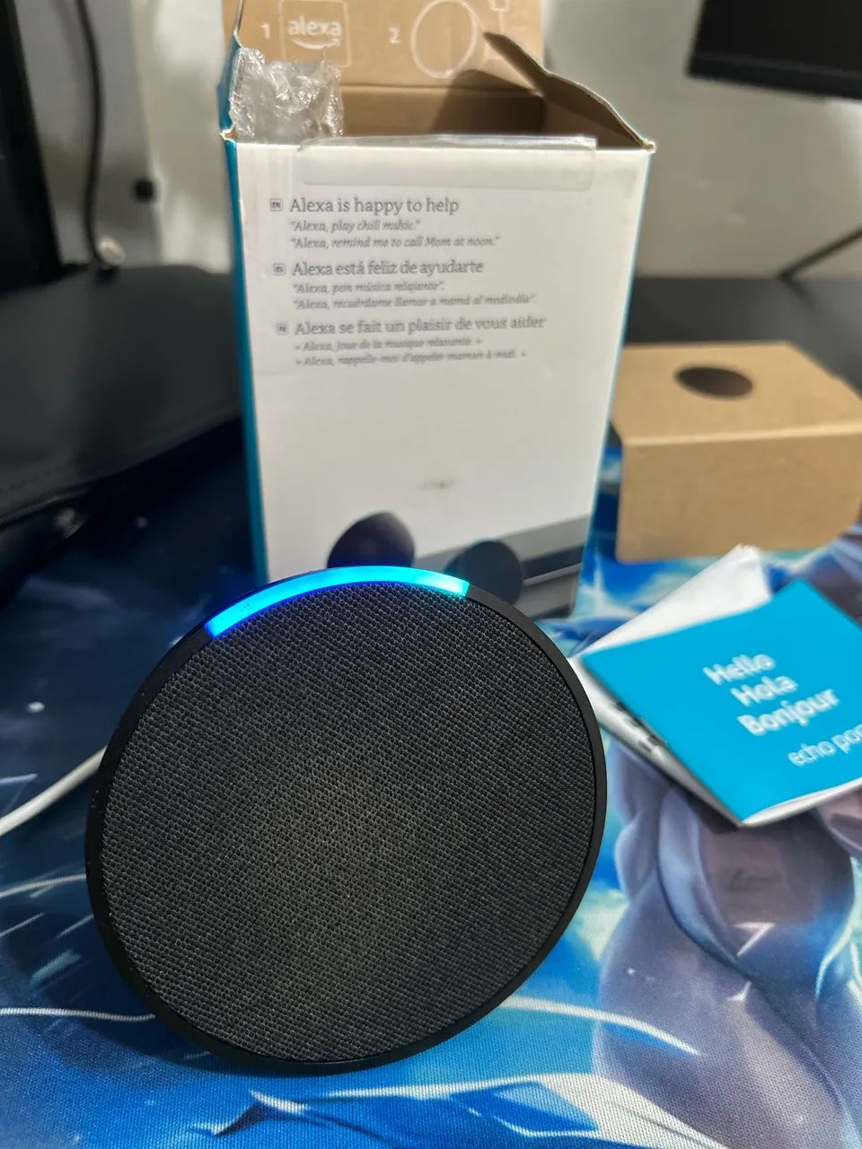 Amazon Echo Pop com Alexa (Preta). Com NF.