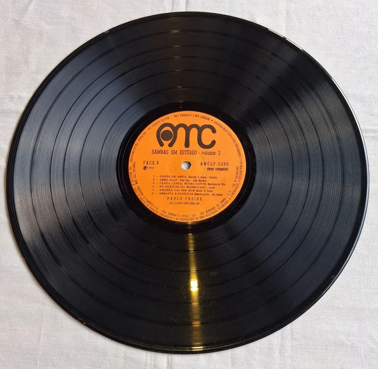 Disco de Vinil LP - SAMBAS EM ESTÉREO VOL. 2 - PAULO FREIRE - Foto 4