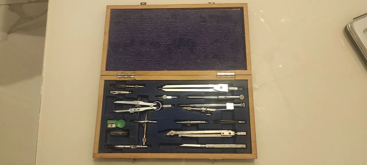 Estojo vintage de compassos profissional - Foto 6