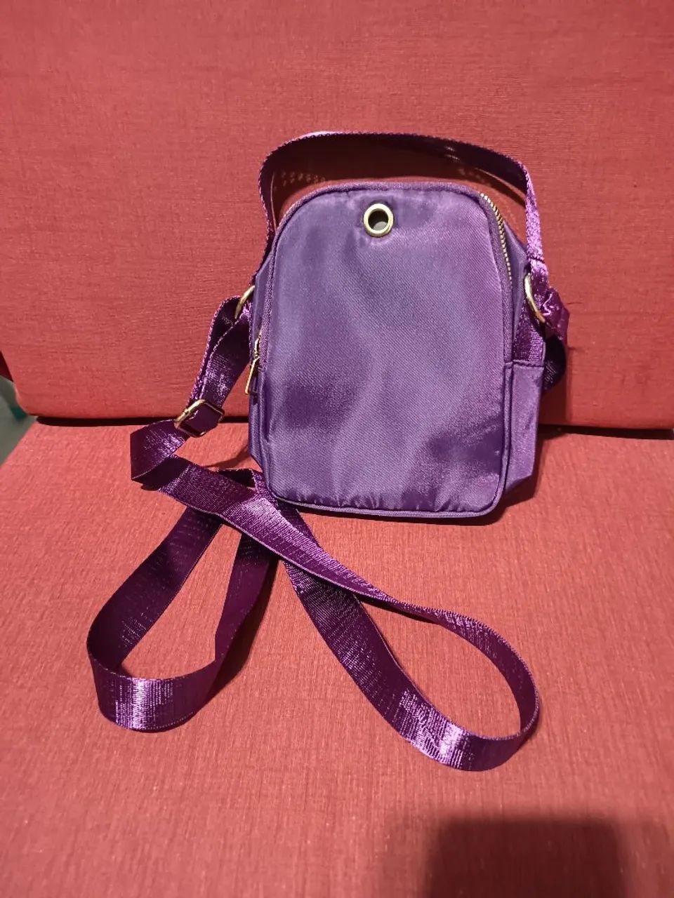 Bolsa roxa transversal 14x19x8 nova - Foto 2
