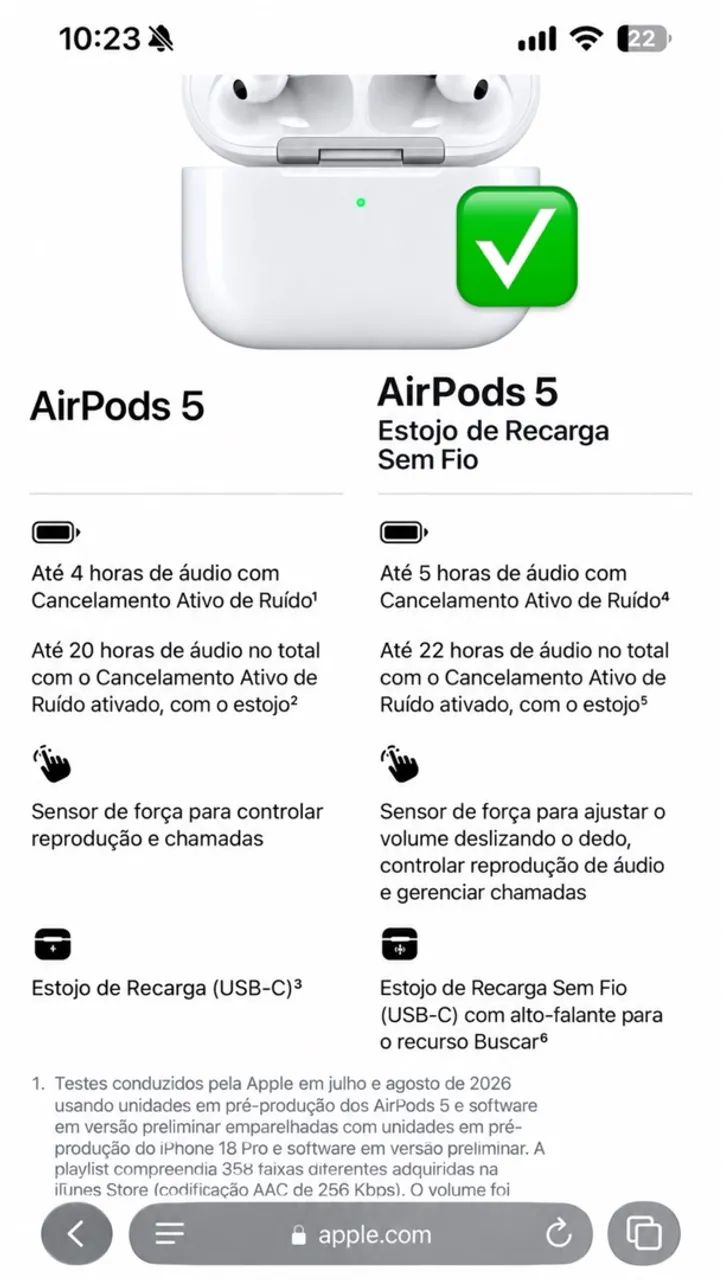 AirPods 5 NOVO  - Foto 2