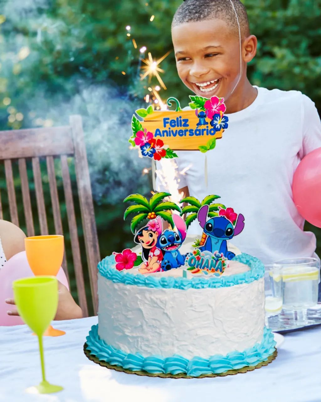 Topo de Bolo Lilo & Stitch