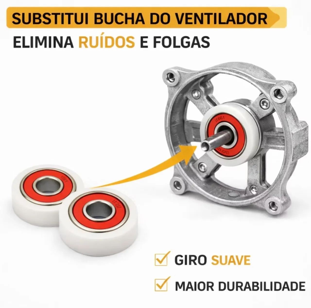 Rolamento Ventilador 608RS + Calço 29mm  - Foto 4