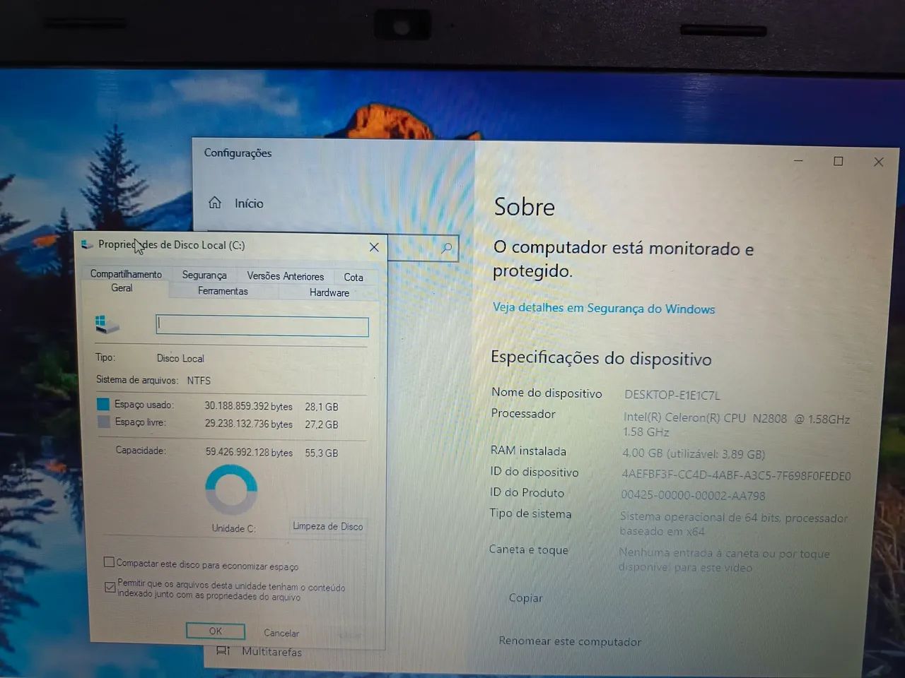 Notebook positivo com 4gb memória, ssd, teclado ok, Bat ok, carregador.  - Foto 3