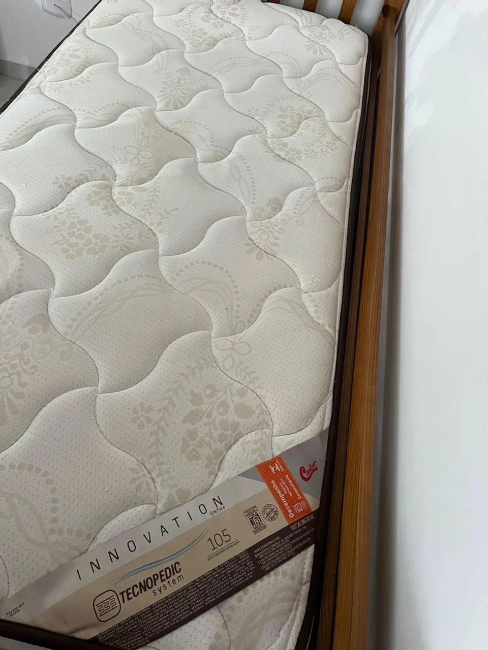 Cama solteiro completa- Colchão Castor molas ensacadas  - Foto 4