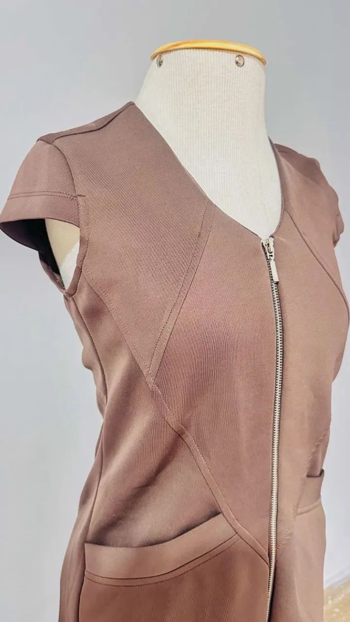 Vestido collins marrom 38 - Foto 2