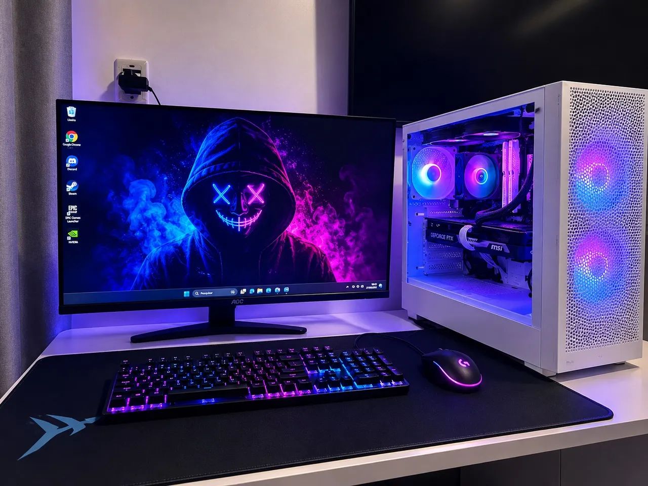 SETUP GAMER COMPLETO  PRONTO PARA JOGAR - Foto 2