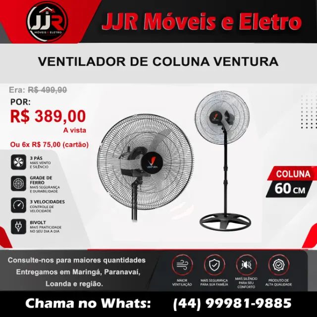 Ventilador de Coluna Ventura 60cm