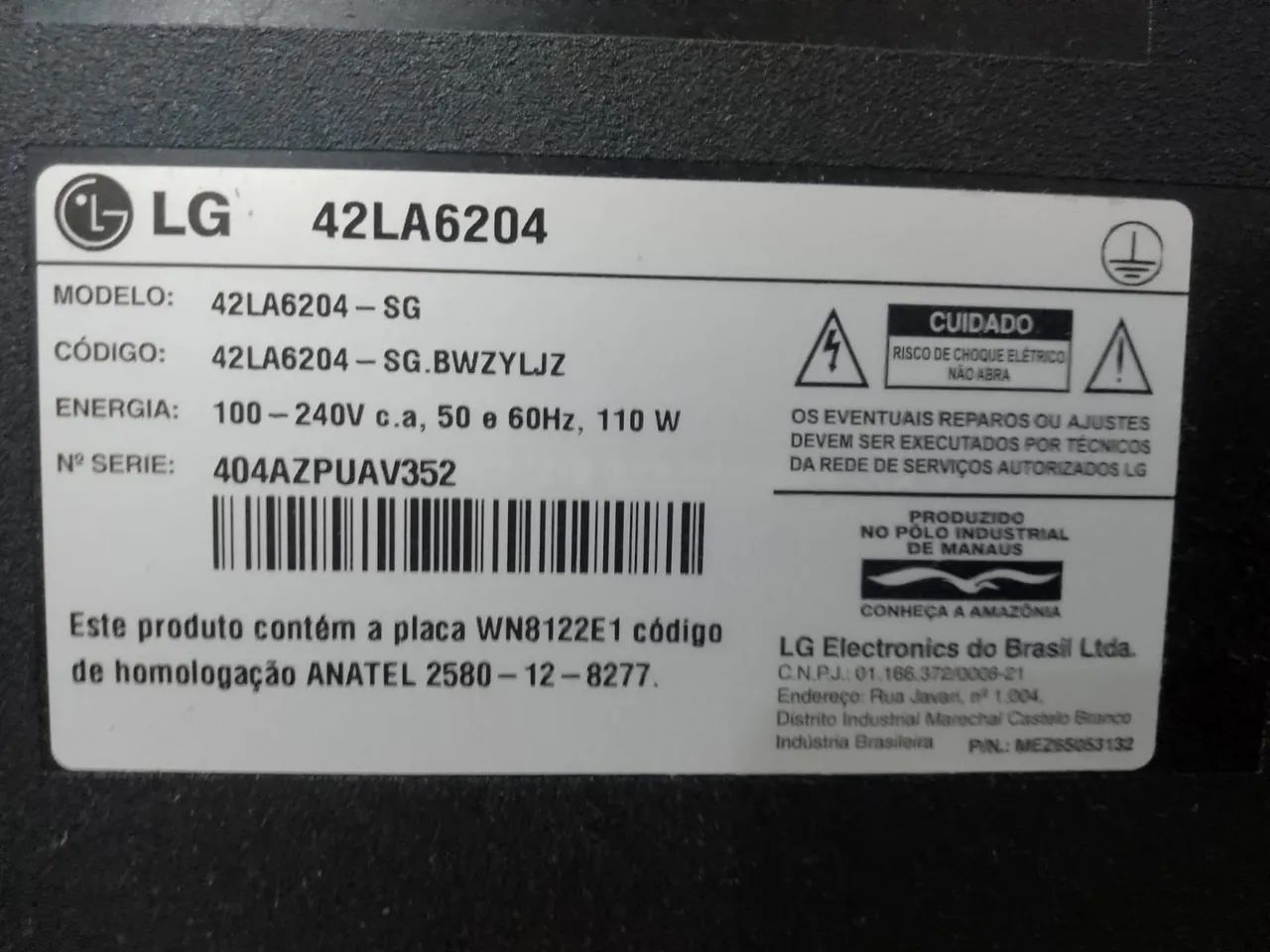 Tv LG 42" com defeito  - Foto 4