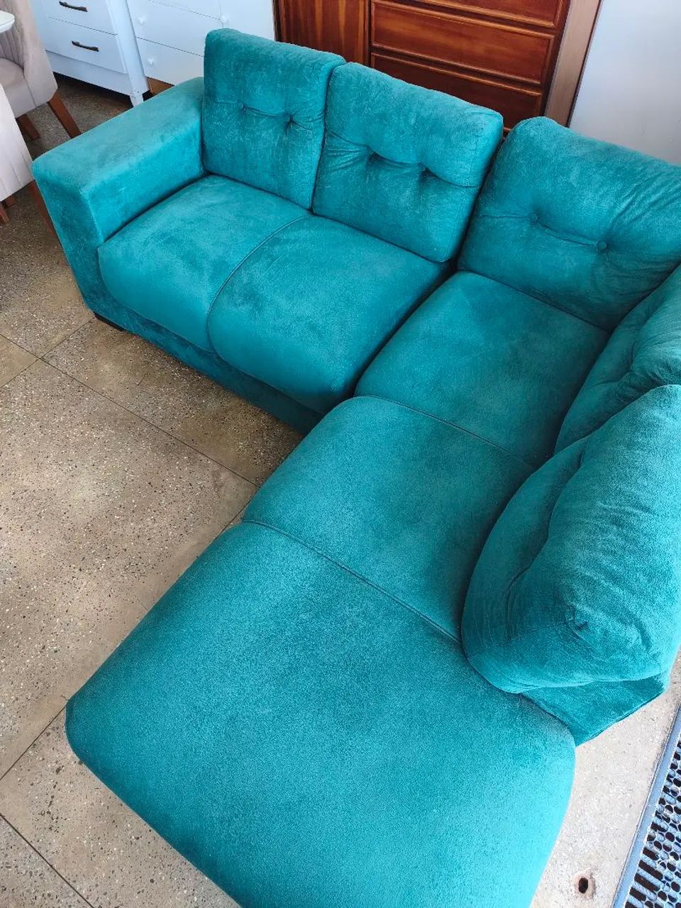 Sofá de Canto Verde - Moderno, Aconchegante e Espaçoso - Foto 4
