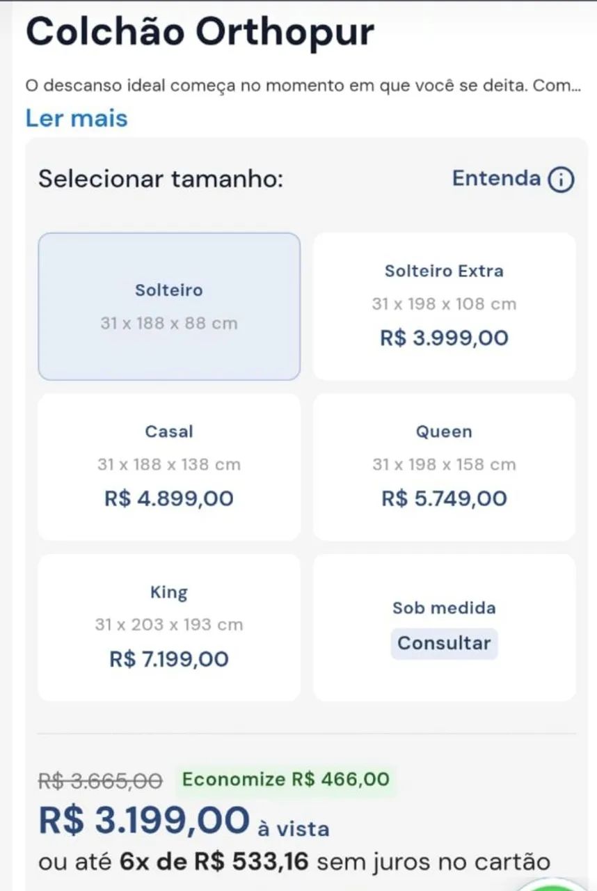 Colchão Ortobom top Solteiro - Foto 2