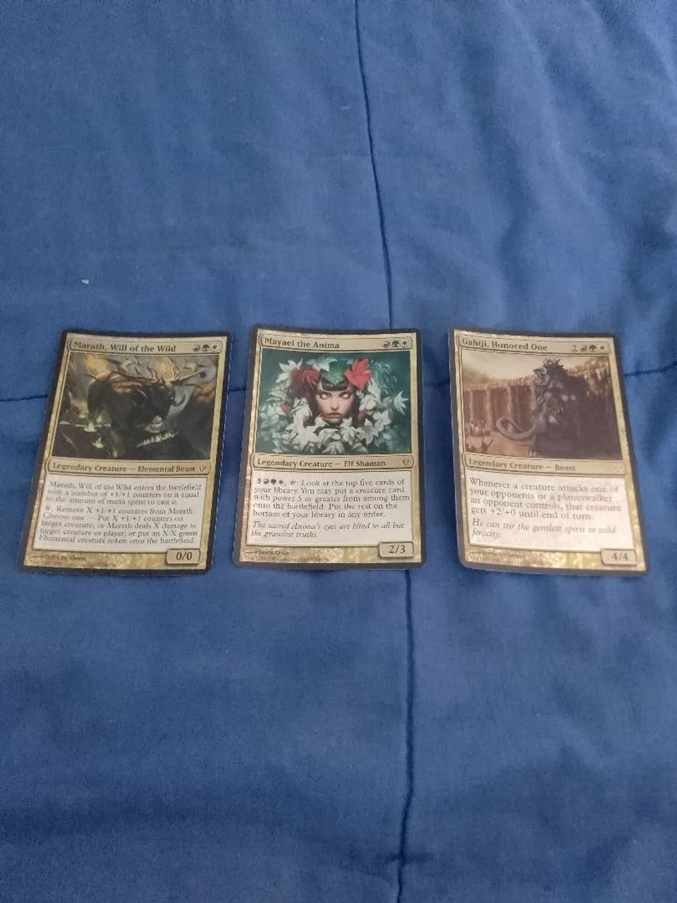 Cartas raras Magic brilhante.