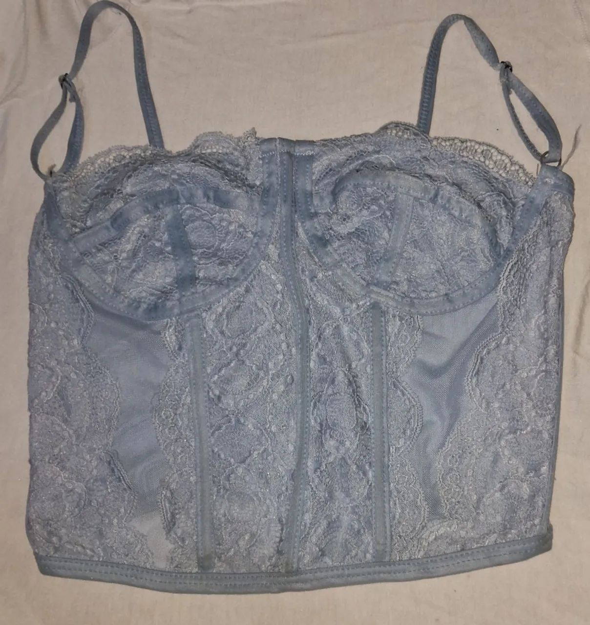 Vendo corset shein azul bebê