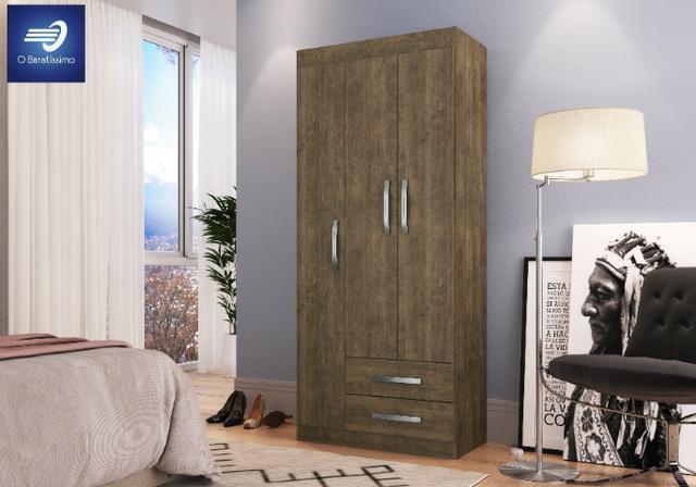 Guarda-Roupa Solteiro 3 Portas e 2 Gavetas#FreteGRÁTIS #Garantia #Lacrado - Foto 4