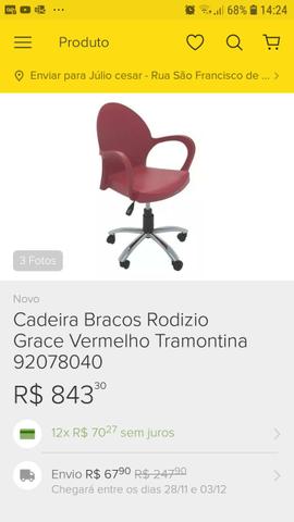 Cadeira pra escritório tramontina grace