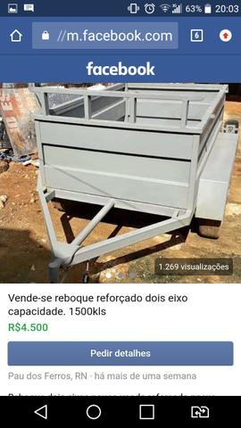Vende se carrocinha de dois eixos capacidade 1500kls - Foto 2