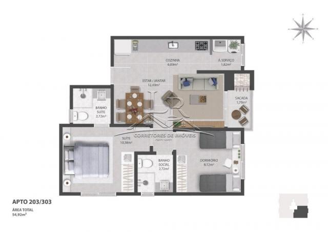Apartamento à venda com 3 dormitórios em Ingleses do rio vermelho, Florianópolis cod:1685 - Foto 6