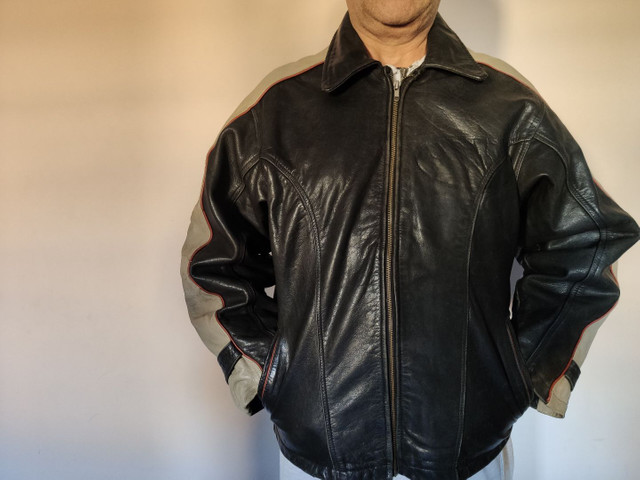 jaqueta de couro masculina viv leroa