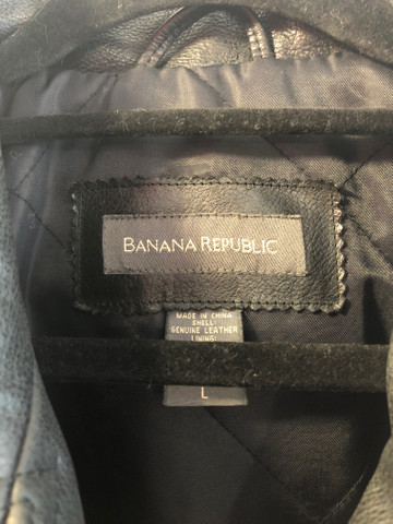 jaqueta de couro banana republic