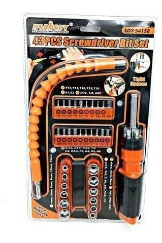 Kit de ferramentas 43 peças com extensor