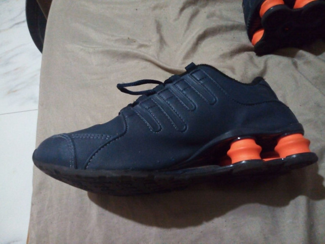 NIKE SHOX NZ 4 MOLAS - AZUL MARINHO/LARANJA<br> - Foto 2