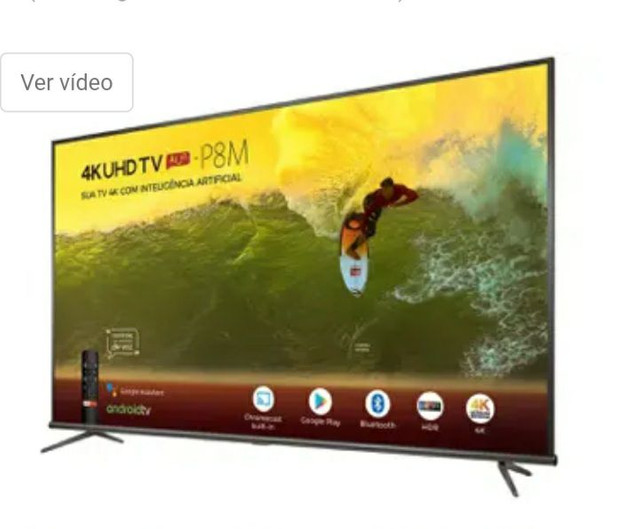 Smart TV 4K LED 50 SEMP TCL 50P8M Android Wi-Fi -