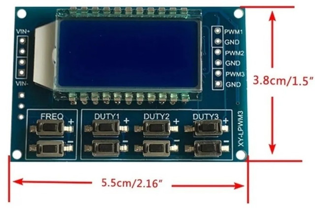 Gerador Pwm 3 Canais Ajustável 1hz-150 Khz 3.3-30v Arduino Automação COD-AM349 - Foto 4