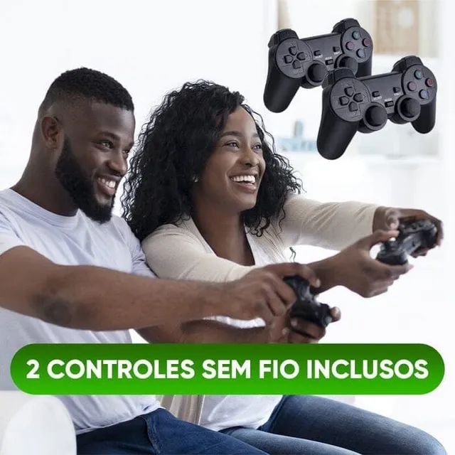 Vídeo Game Retro Gamer Stick +10Mil Jogos 2 Controle sem fio - HDMI Não  Trava